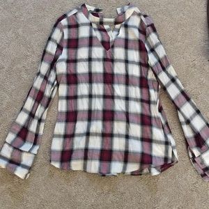Plaid long sleeve shirt